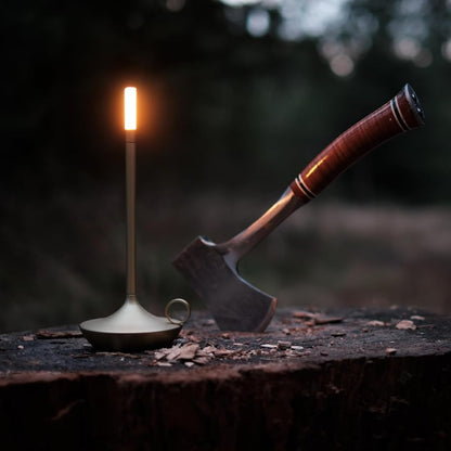 Wick LED Candle Table Lamp with Touch Control & USB Rechargeable Design