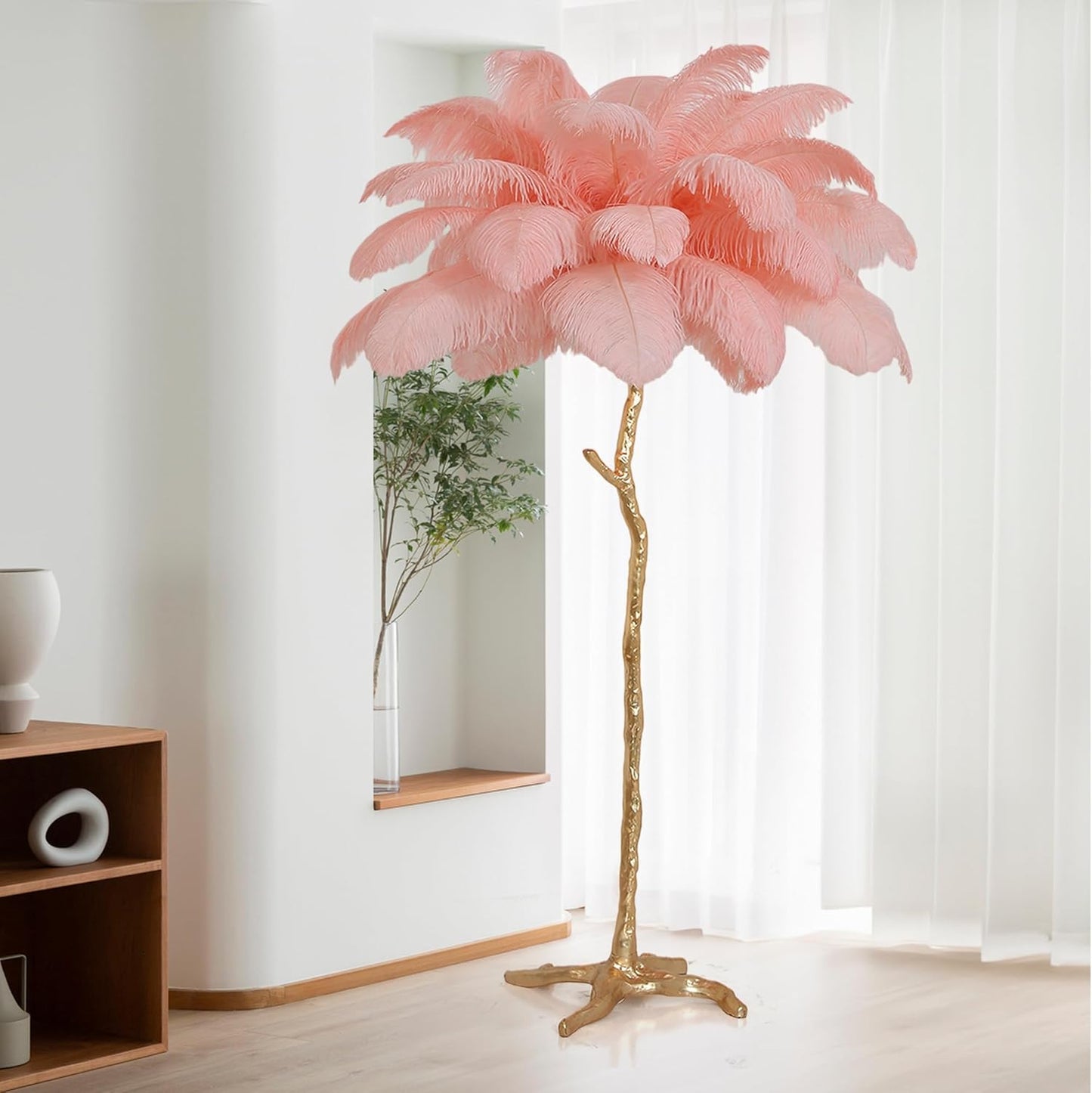 Modern Floor Lamp Nordic Ostrich Feather