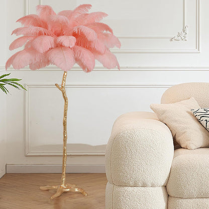 Modern Floor Lamp Nordic Ostrich Feather