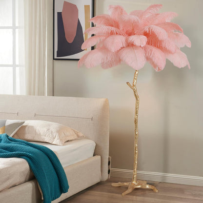Modern Floor Lamp Nordic Ostrich Feather