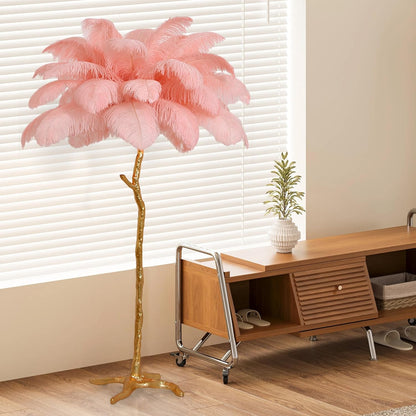 Modern Floor Lamp Nordic Ostrich Feather