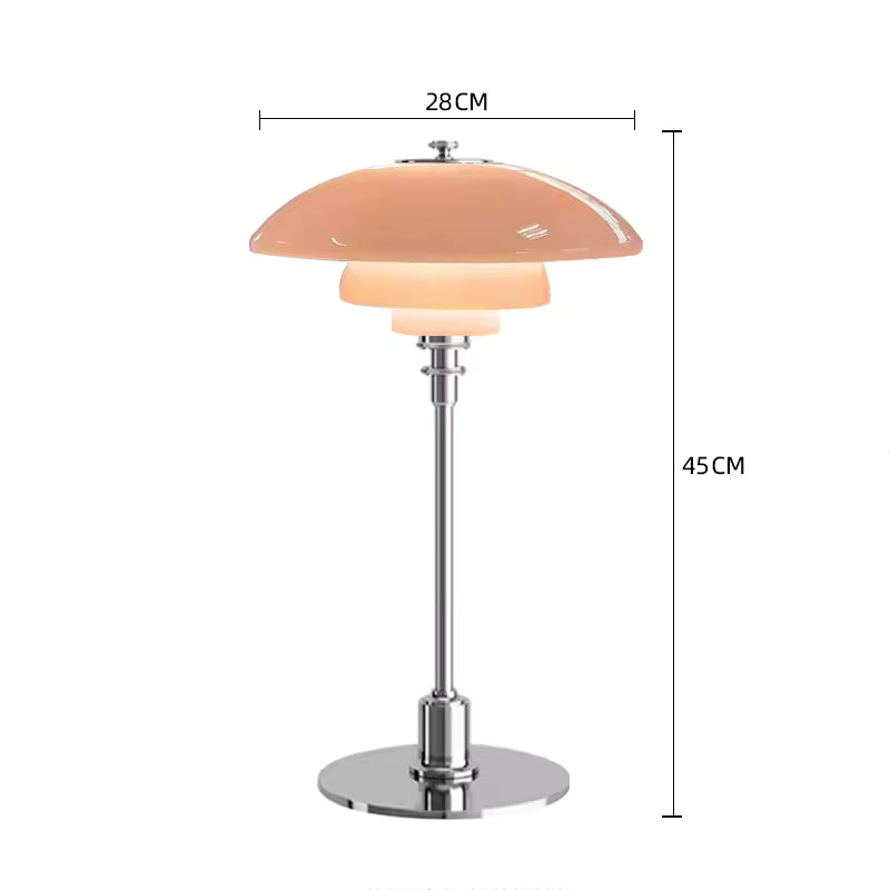 Modern Danish Table Lamp Elegant Glass Design for Bedroom & Living Room