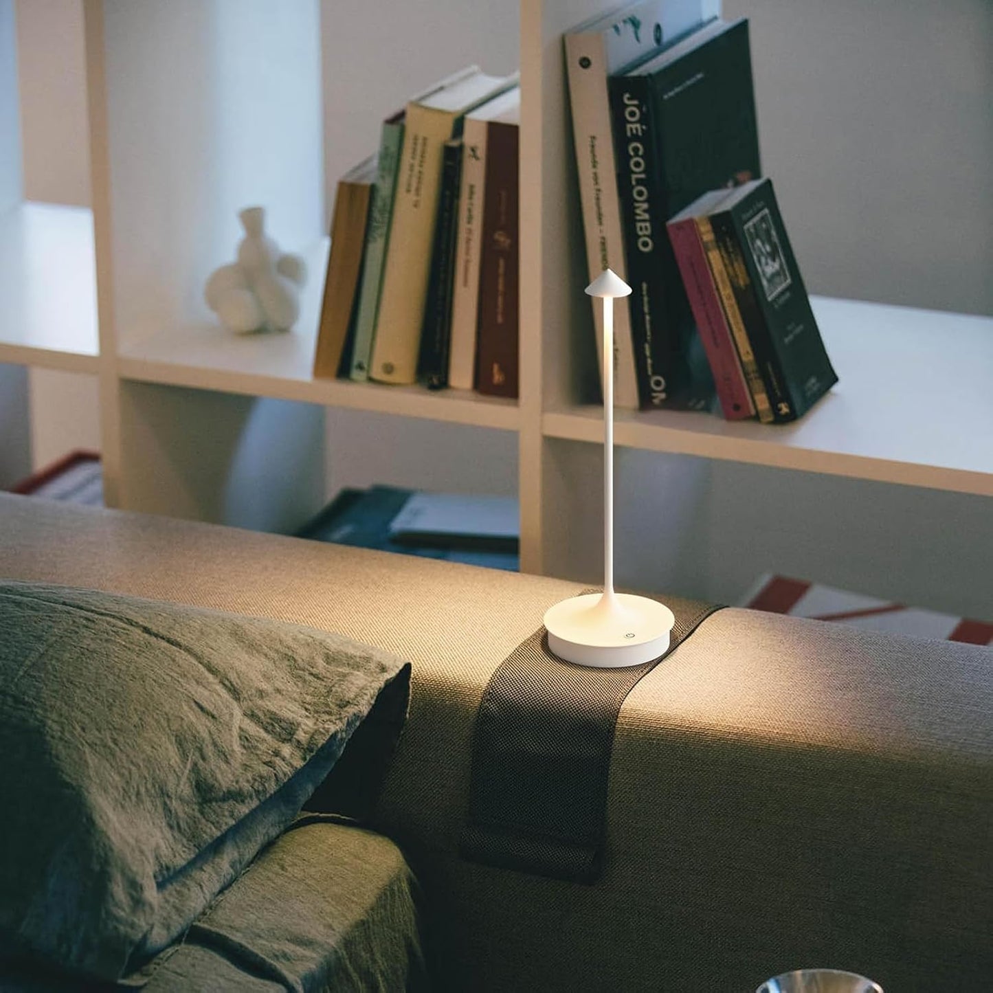 Cordless Rechargeable LED Table Lamp with Touch Dimming & Waterproof Design