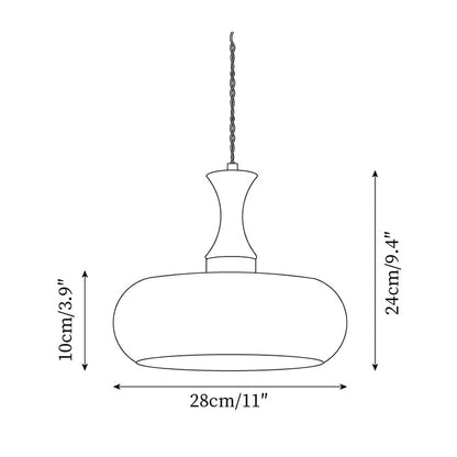 Antique Brown Glass Pendant Lamp - Elegant Kitchen Pendant Lighting Fixture 6