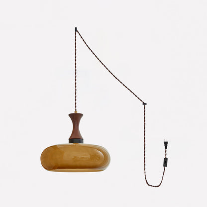 Antique Brown Glass Pendant Lamp - Elegant Kitchen Pendant Lighting Fixture 9