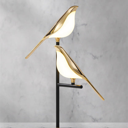 Artistic Golden Bird Table Lamp - Unique LED Nightstand Lamp for Bedroom Decor 2