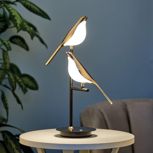 Artistic Golden Bird Table Lamp - Unique LED Nightstand Lamp for Bedroom Decor 3