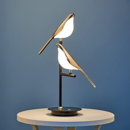 Artistic Golden Bird Table Lamp - Unique LED Nightstand Lamp for Bedroom Decor 6