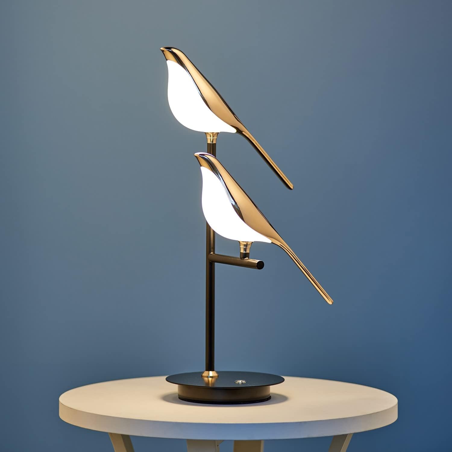 Artistic Golden Bird Table Lamp - Unique LED Nightstand Lamp for Bedroom Decor 7