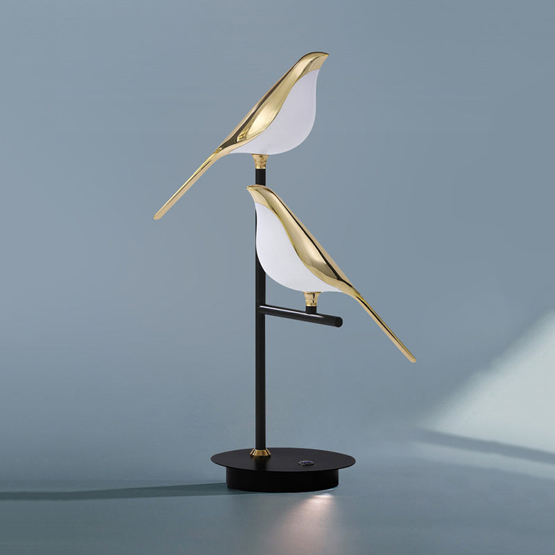 Artistic Golden Bird Table Lamp - Unique LED Nightstand Lamp for Bedroom Decor 8