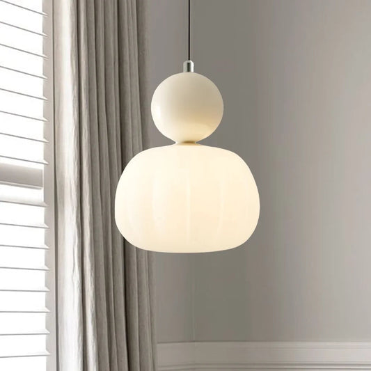Cream Art Deco Pendant Light - Elegant Kitchen Pendant Lighting, Glass Design 0
