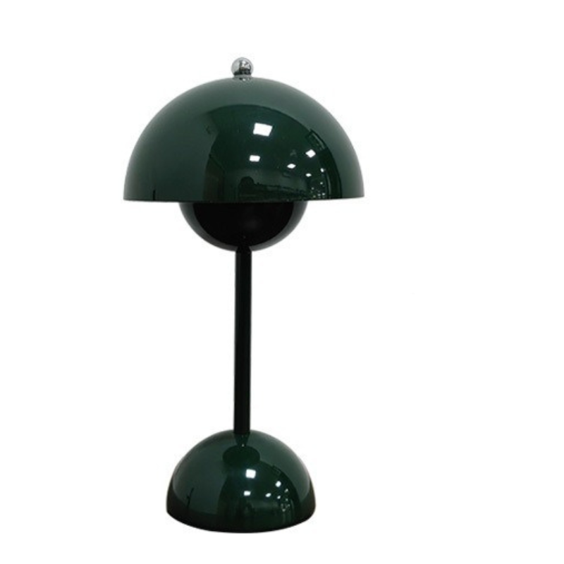 Green lamp with dimensions labeled on a white background