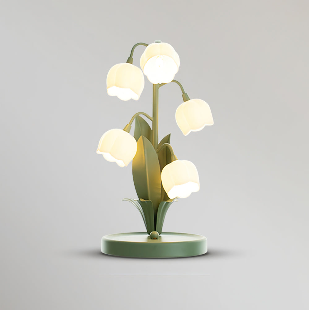 Elegant Bell Orchid Table Lamp for Cozy Living Room and Bedroom Spaces 0