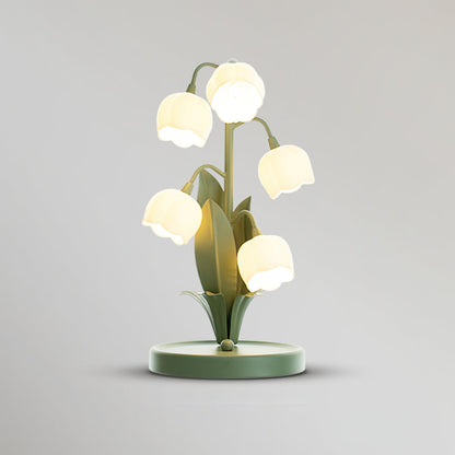Elegant Bell Orchid Table Lamp for Cozy Living Room and Bedroom Spaces 0