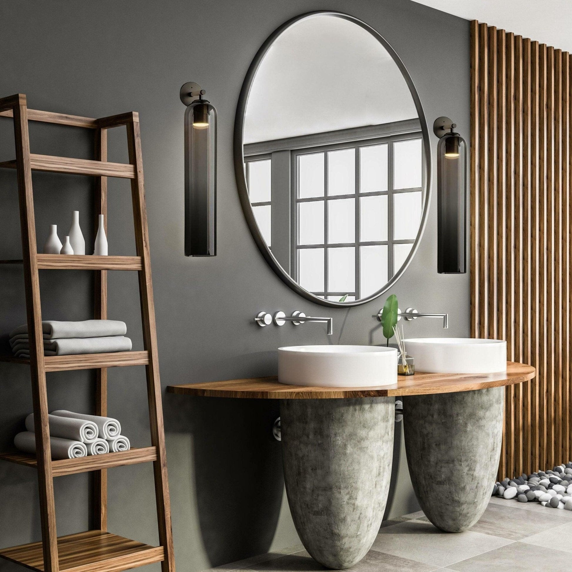 Elegant Cylindrical Art Glass Wall Sconce Light for Indoor Decoration 3
