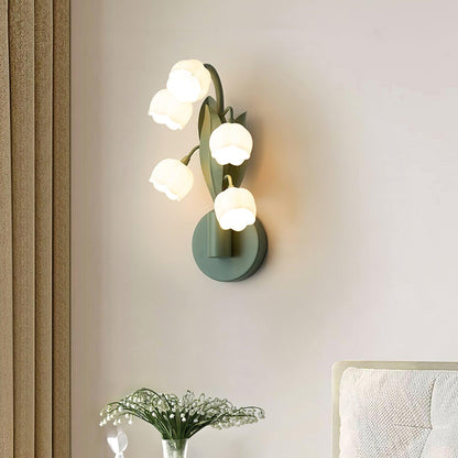 Elegant Green Orchid Wall Lamp with Three-Color Changing Light for Indoor Outdoor Use 2
