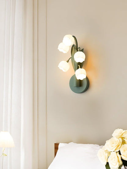Elegant Green Orchid Wall Lamp with Three-Color Changing Light for Indoor Outdoor Use 3