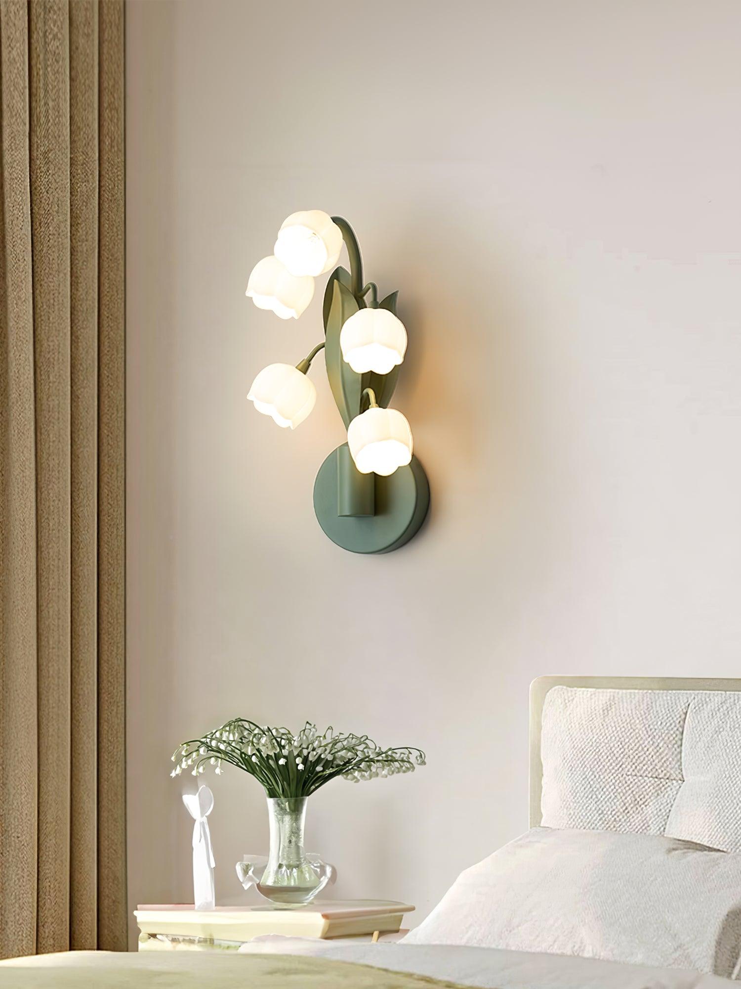 Elegant Green Orchid Wall Lamp with Three-Color Changing Light for Indoor Outdoor Use 6