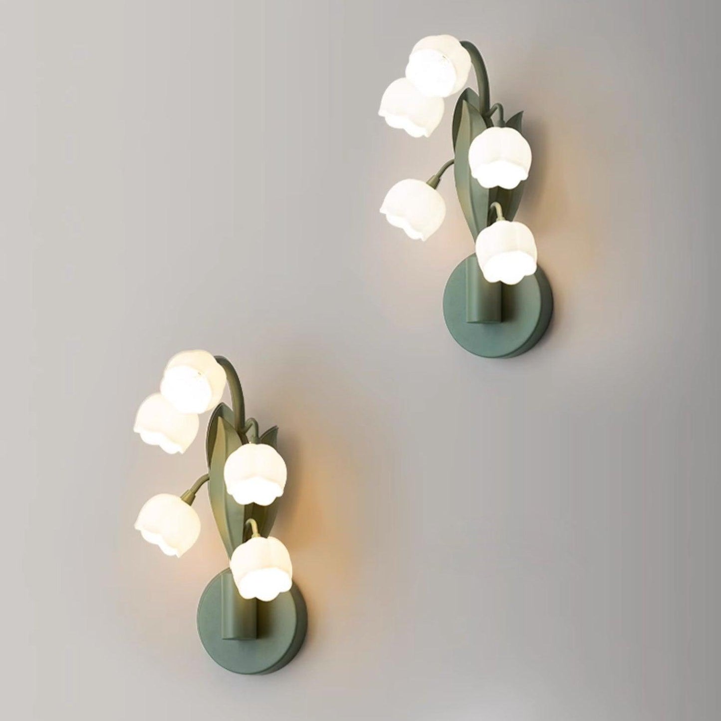 Elegant Green Orchid Wall Lamp with Three-Color Changing Light for Indoor Outdoor Use 7