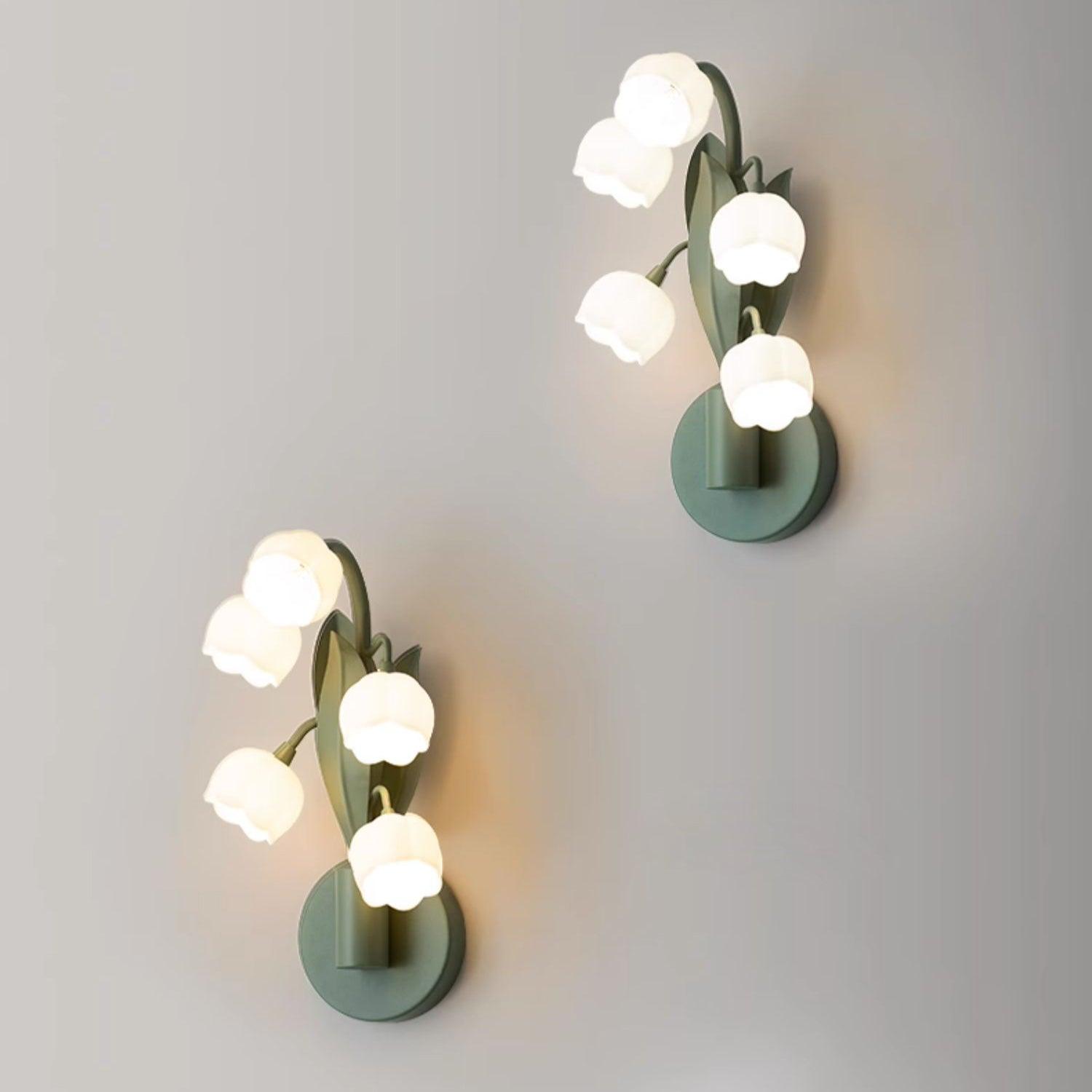 Elegant Green Orchid Wall Lamp with Three-Color Changing Light for Indoor Outdoor Use 7