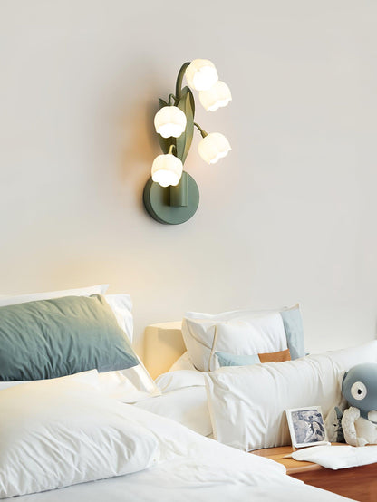 Elegant Green Orchid Wall Lamp with Three-Color Changing Light for Indoor Outdoor Use 8