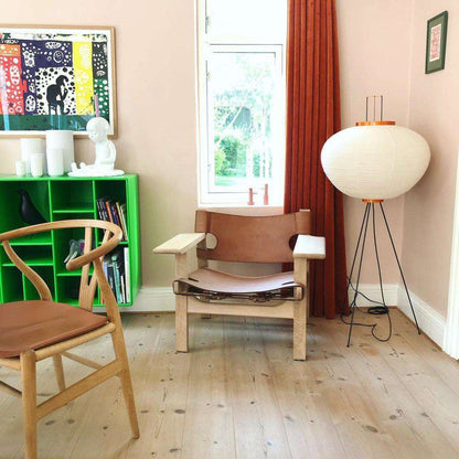 Elegant Japanese Mulberry Paper Floor Lamp for Living Room Indoor Illumination
