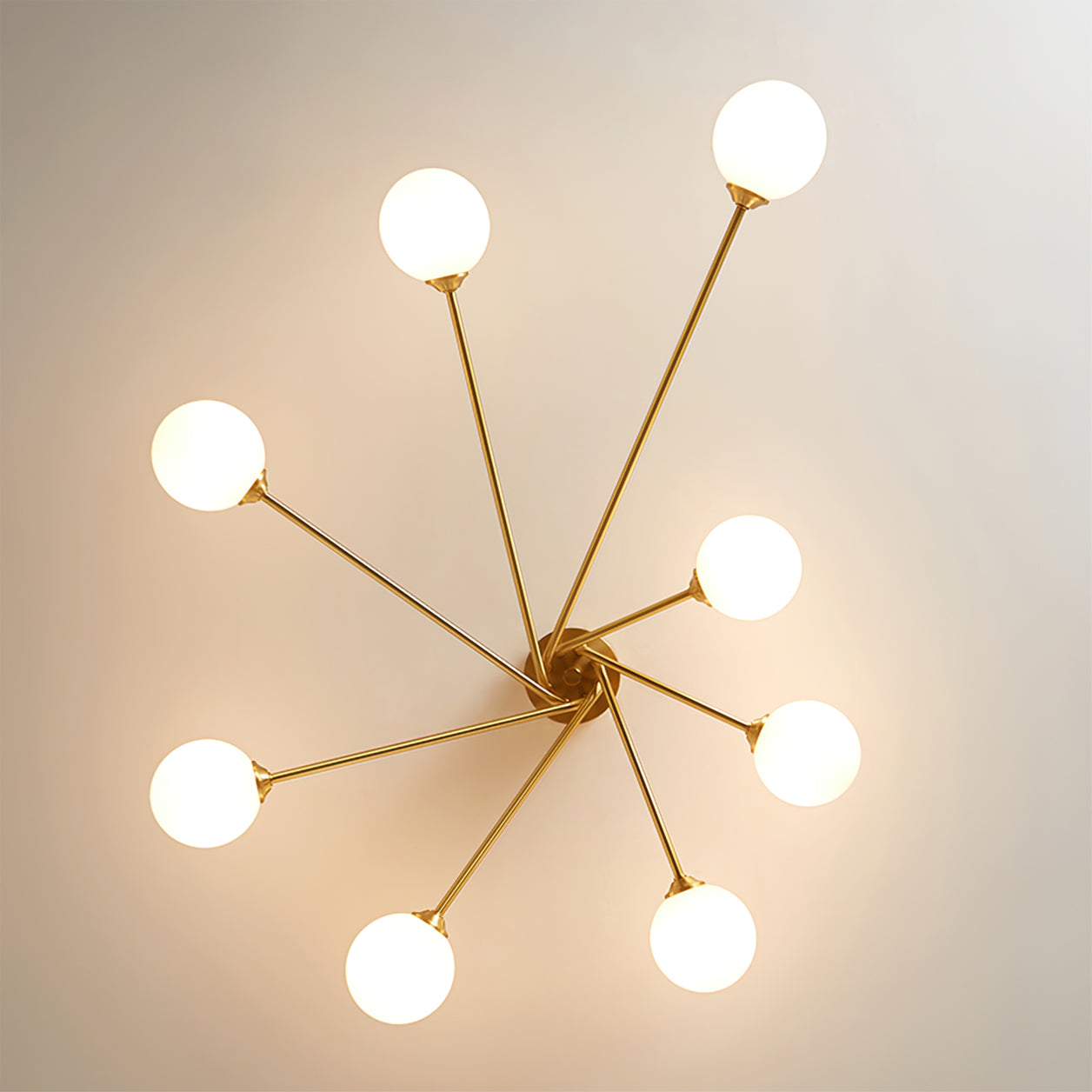 Elegant Minimalist Brass Ceiling Light Fixture for Dining Room and Modern Interiors 3