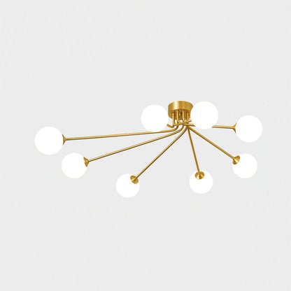 Elegant Minimalist Brass Ceiling Light Fixture for Dining Room and Modern Interiors 9