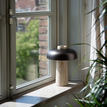 Elegant Reverse Table Lamp with Natural Stone Finish for Warm Indoor Lighting 2