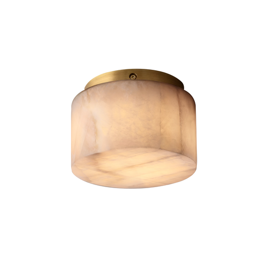Elegant Round Alabaster Flush Mount Ceiling Light Fixture for Indoor Spaces 1