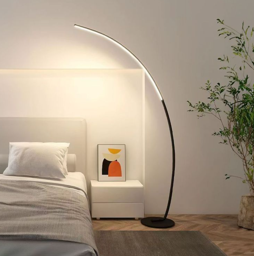 Curved Floor Lamp with Minimalist Design