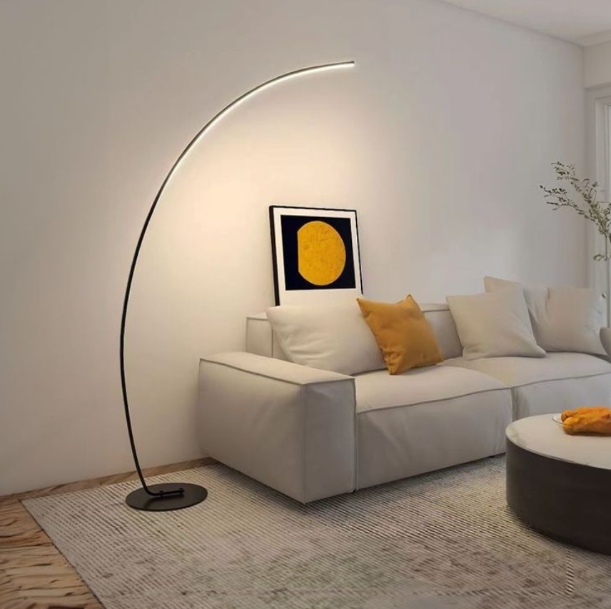 Curved Floor Lamp with Minimalist Design