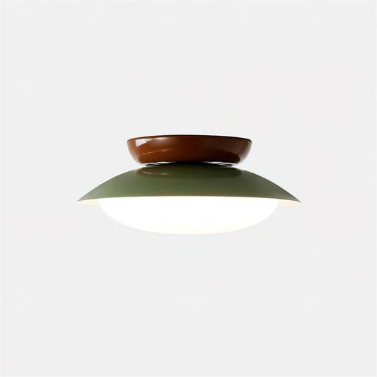 Flush Mount Ceiling Light with Dome Shape and Integrated LED for Modern Spaces 0