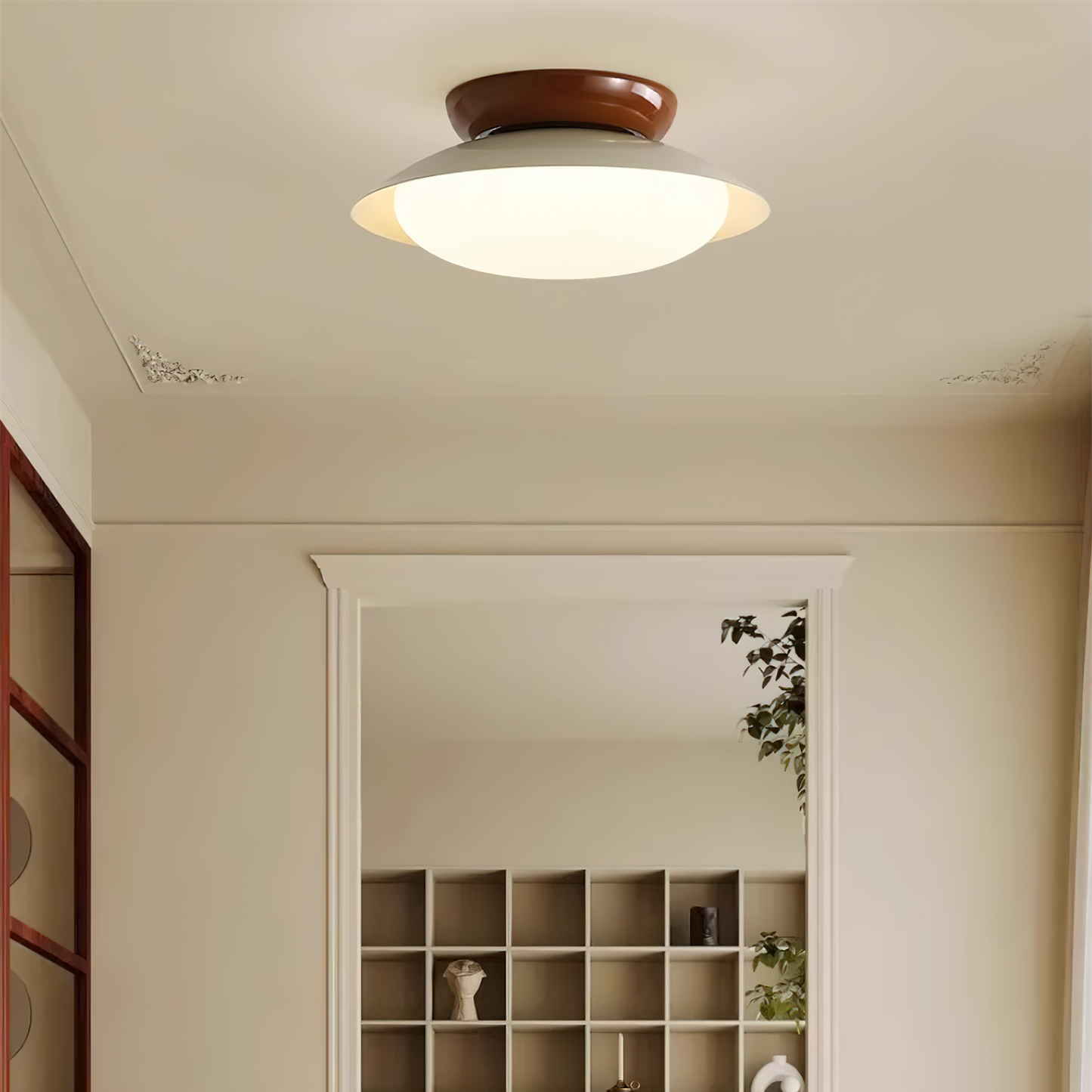 Flush Mount Ceiling Light with Dome Shape and Integrated LED for Modern Spaces 7