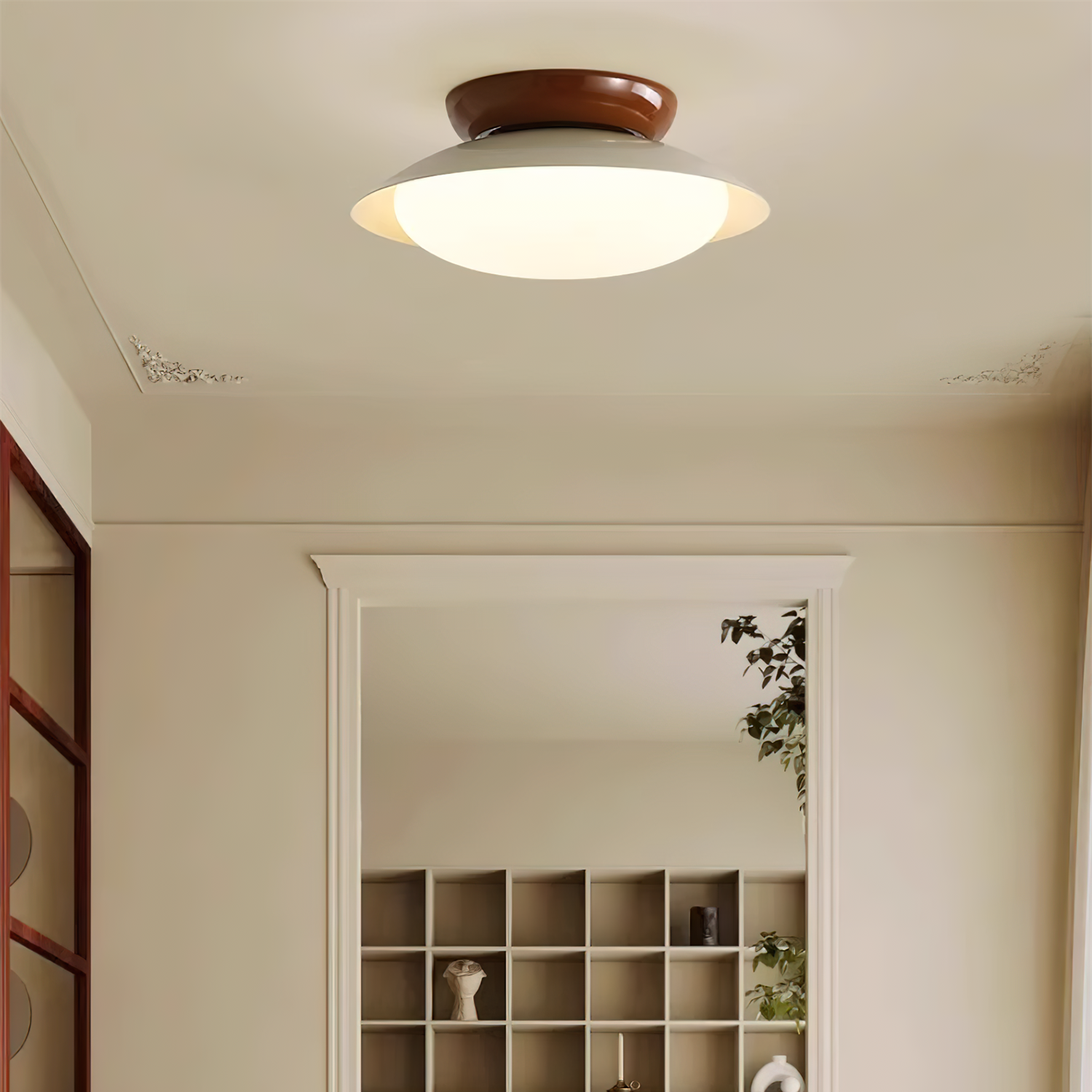 Flush Mount Ceiling Light with Dome Shape and Integrated LED for Modern Spaces 7