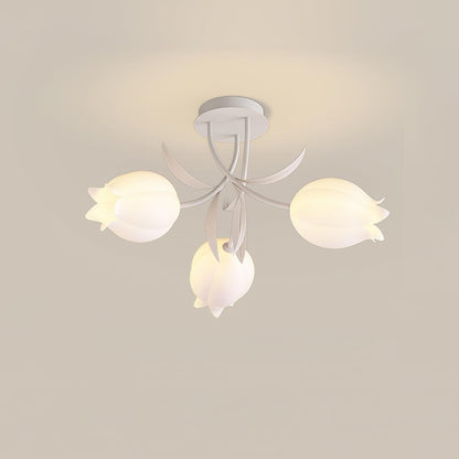 Flush Mount Ceiling Light with Elegant Floral Design for Living Spaces 13