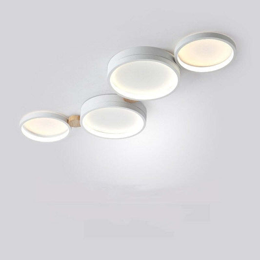 Flush Mount Ceiling Light with Elegant White and Gray Design for Indoor Use 0