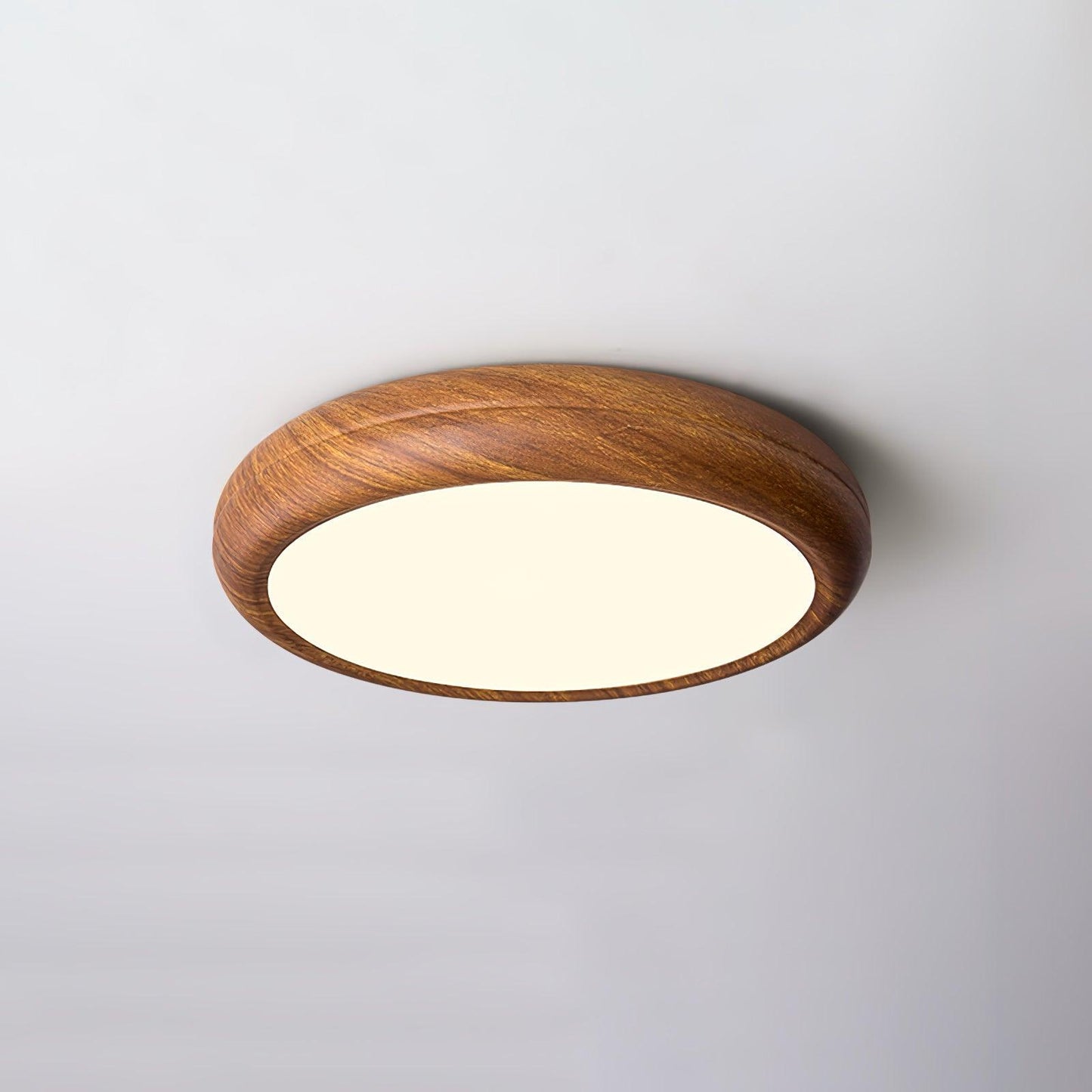 Flush Mount Ceiling Light with Wood Grain Design for Modern Home Décor 0