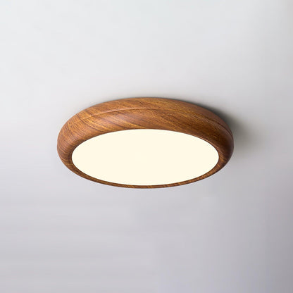 Flush Mount Ceiling Light with Wood Grain Design for Modern Home Décor 0