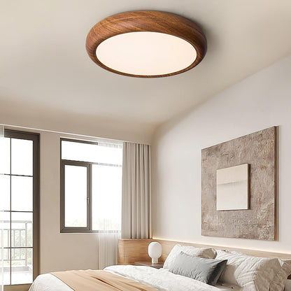Flush Mount Ceiling Light with Wood Grain Design for Modern Home Décor 1