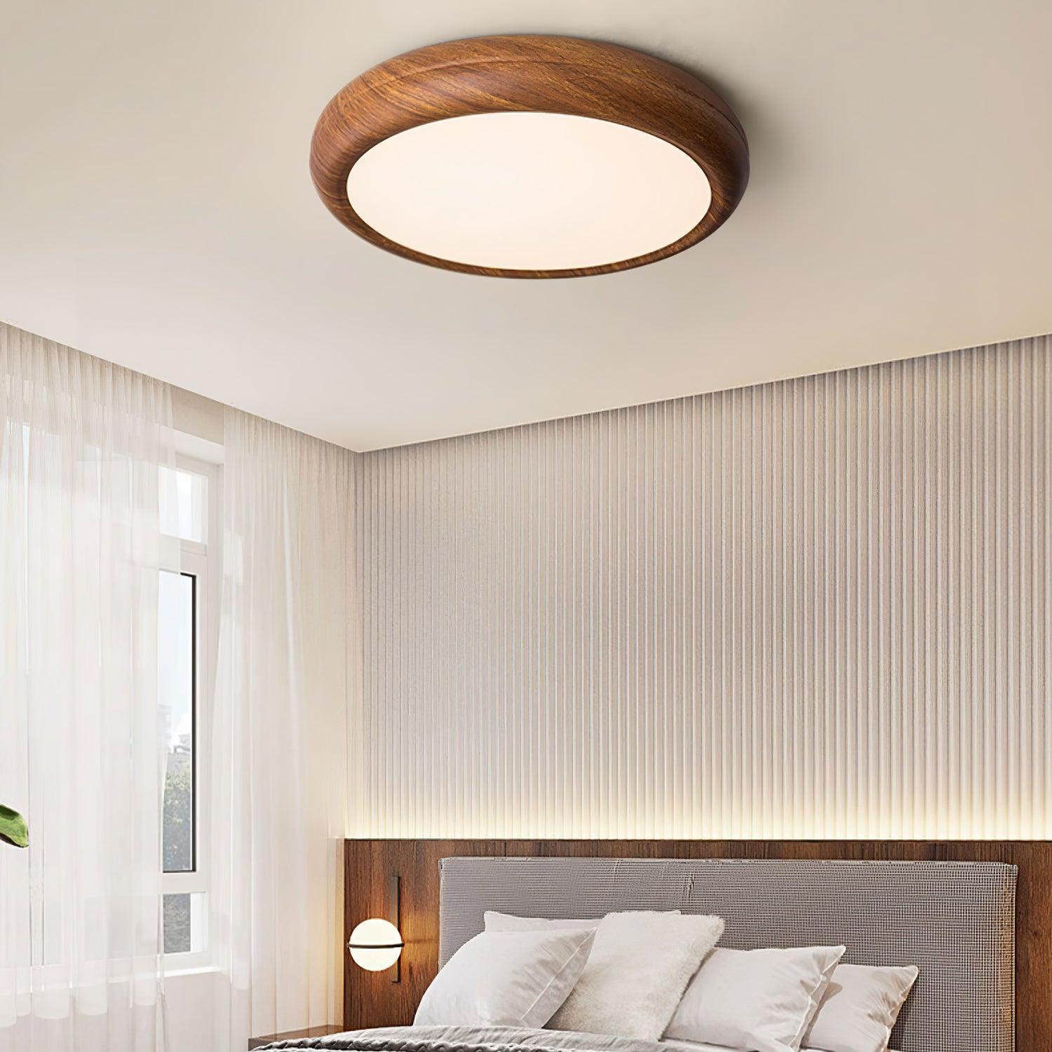 Flush Mount Ceiling Light with Wood Grain Design for Modern Home Décor 2