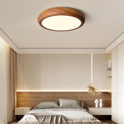 Flush Mount Ceiling Light with Wood Grain Design for Modern Home Décor 3