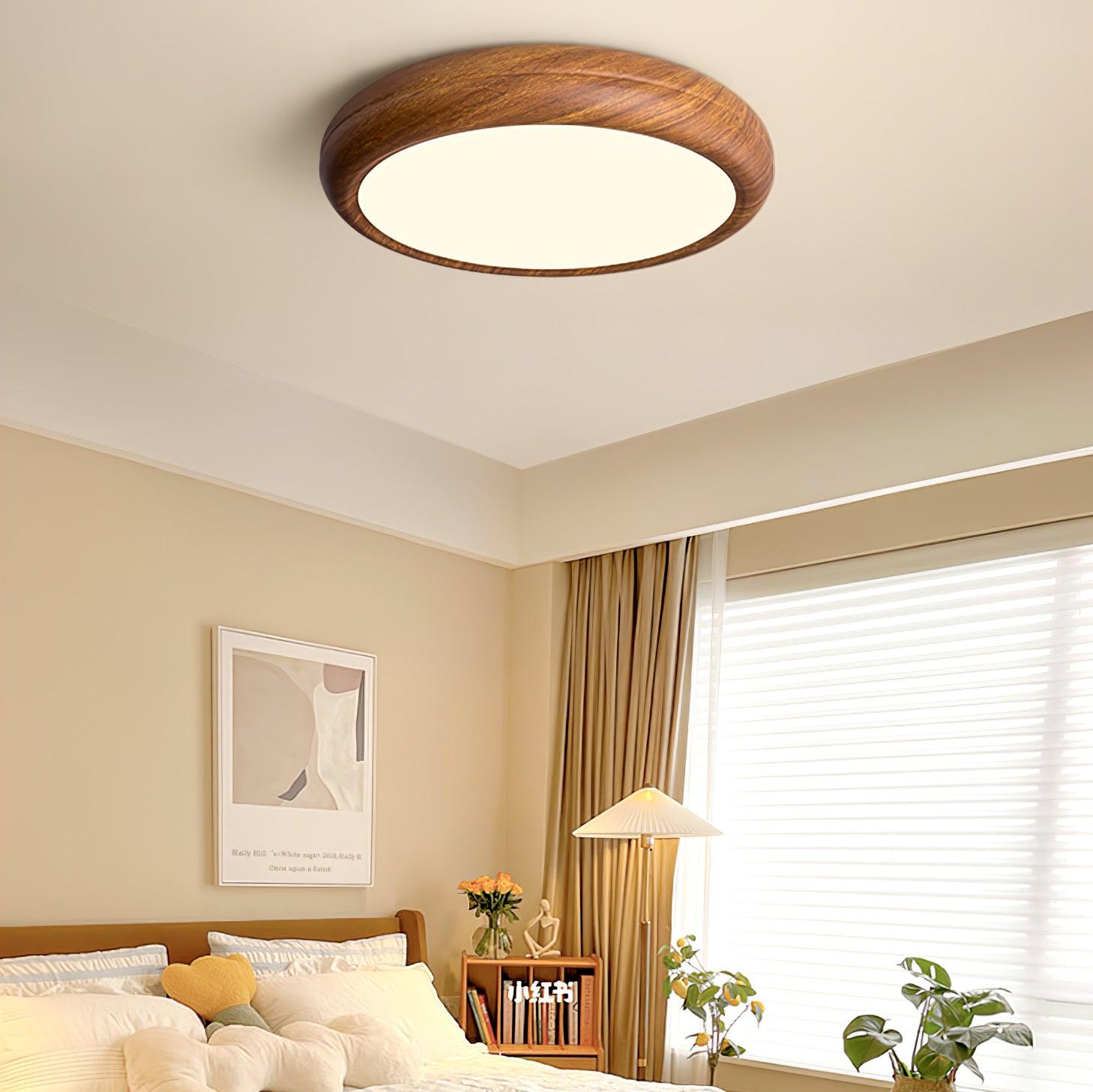 Flush Mount Ceiling Light with Wood Grain Design for Modern Home Décor 5