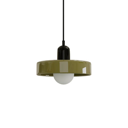 Glass Pendant Light - Elegant Disc Orb Hanging Lights for Modern Interiors 0