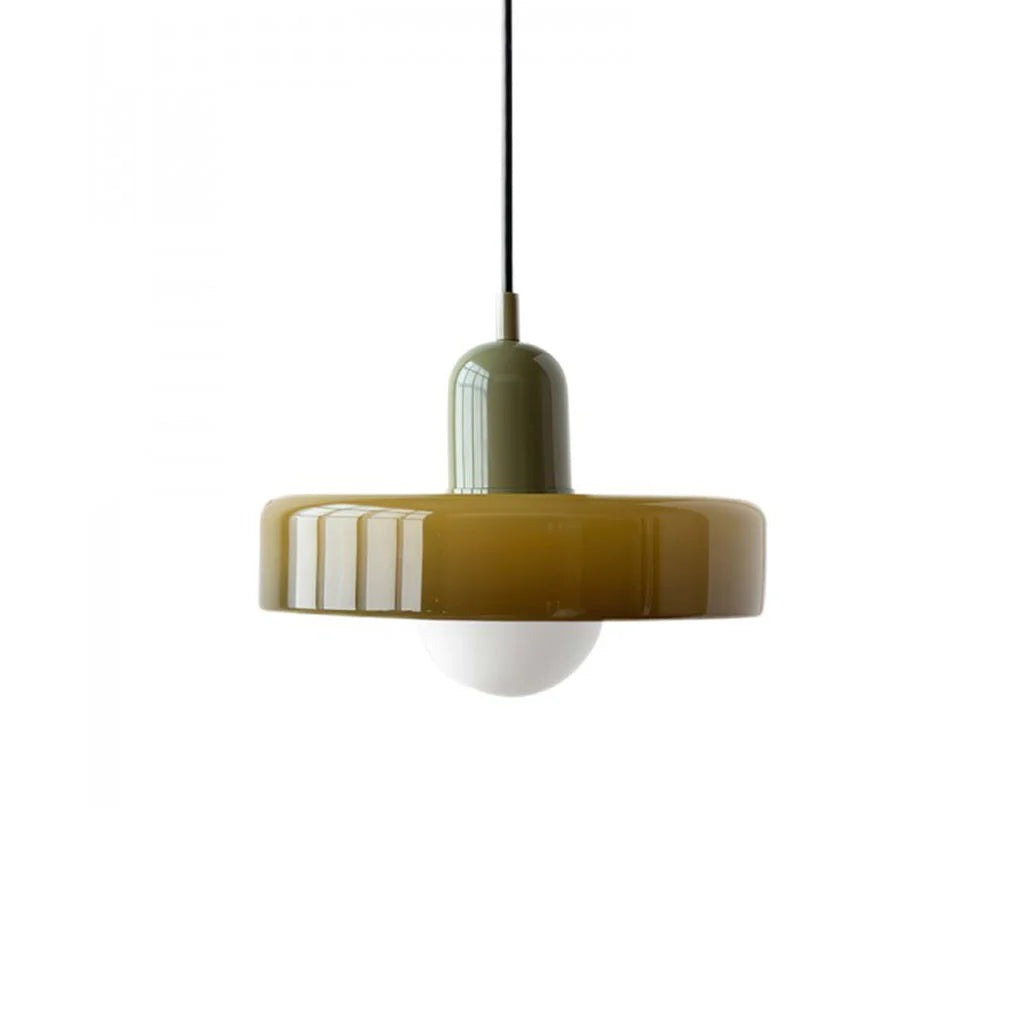 Glass Pendant Light - Elegant Disc Orb Hanging Lights for Modern Interiors 13