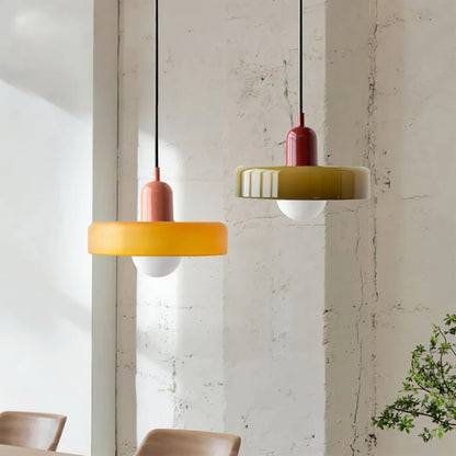 Glass Pendant Light - Elegant Disc Orb Hanging Lights for Modern Interiors 3