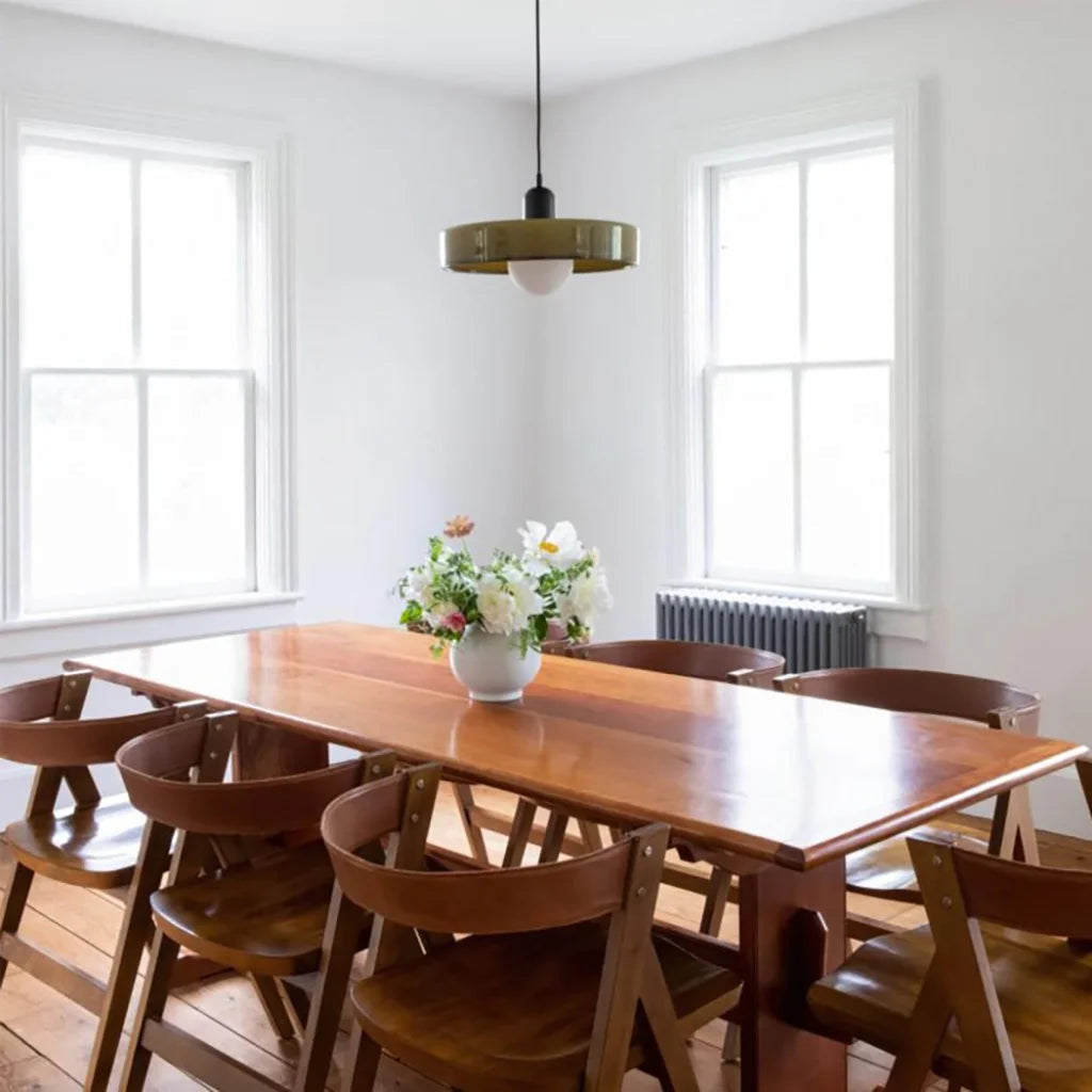 Glass Pendant Light - Elegant Disc Orb Hanging Lights for Modern Interiors 4