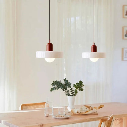Glass Pendant Light - Elegant Disc Orb Hanging Lights for Modern Interiors 7