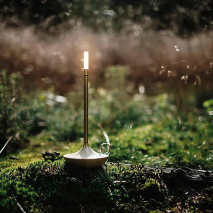 Wick LED Candle Table Lamp with Touch Control & USB Rechargeable Design