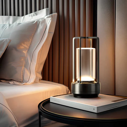 Crystal Cylinder Table Lamp with Touch Sensor